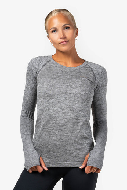 Grey Refine LS T-Shirt - for dame - Famme - Training Long Sleeve