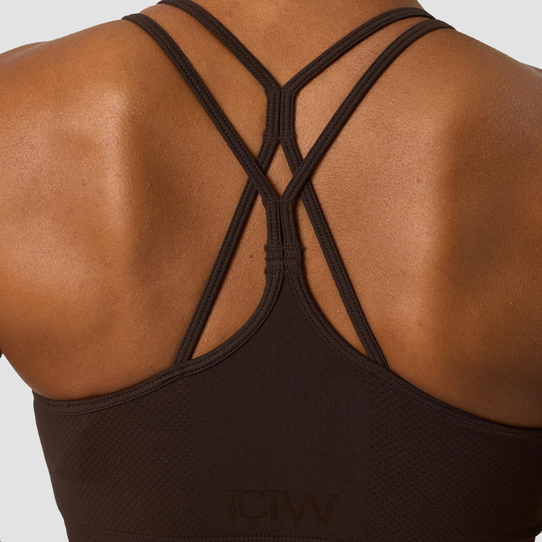 Define Seamless Scrunch Sports Bra - Dark Brown - for kvinde - ICANIWILL - Sports BH