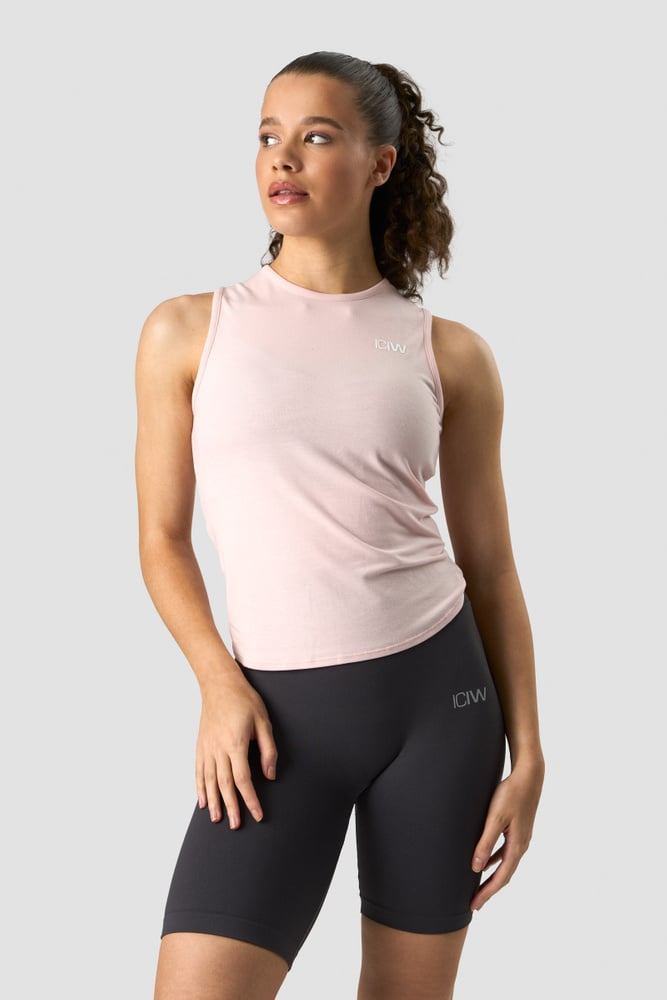 empowering open back tank sugar pink