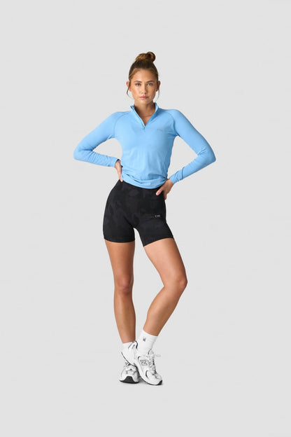 everyday seamless 1/4 zip wmn dove blue