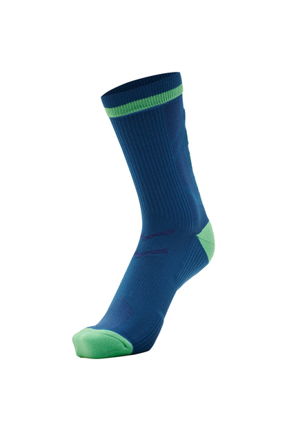 HUMMEL - Elite Indoor Sock Low Pa - Green Ash/blue Coral