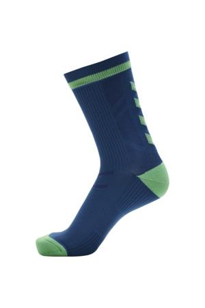 HUMMEL - Elite Indoor Sock Low Pa - Green Ash/blue Coral