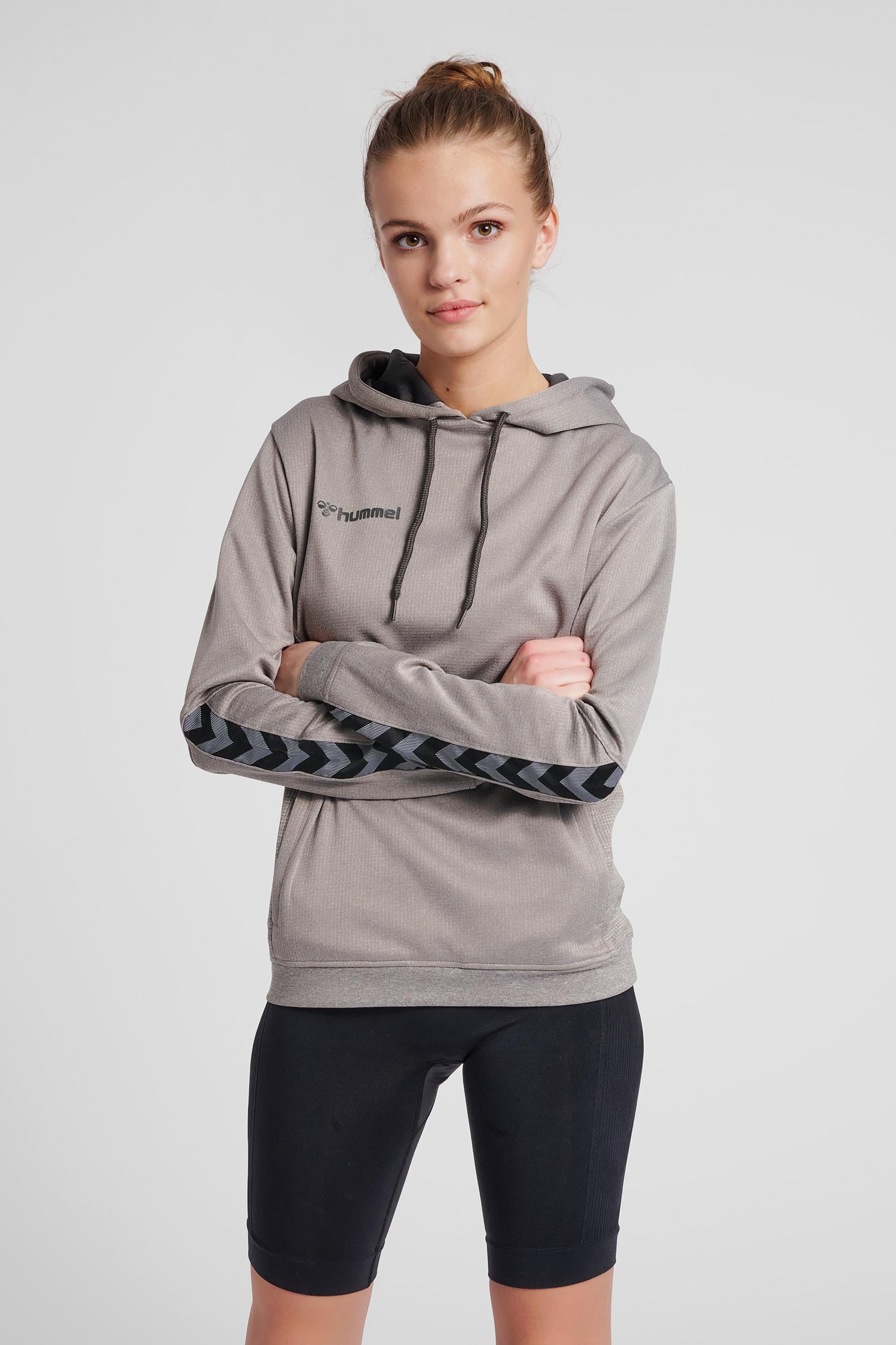 HUMMEL - Hmlauthentic Poly Hoodie Woman - Grey Melange