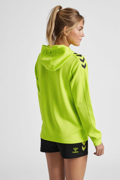 HUMMEL - Hmlcore Xk Poly Sweat Hoodie Woman - Lime Popsicle