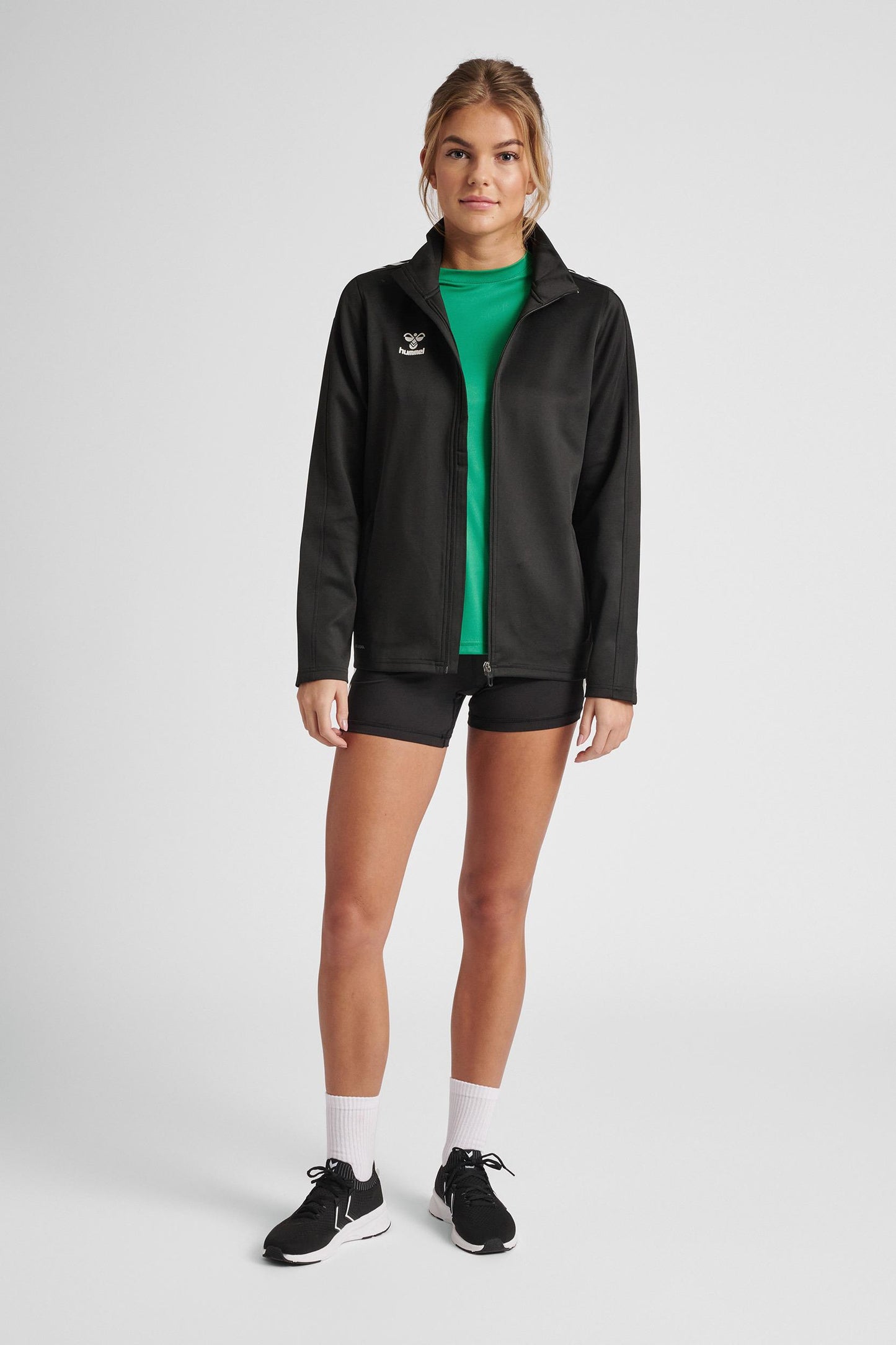 HUMMEL - Hmlcore Xk Poly Zip Sweat Woman - Black/black