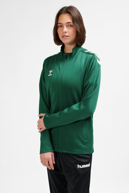 HUMMEL - Hmlcore Xk Poly Zip Sweat Woman - Evergreen