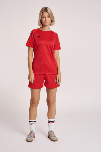 HUMMEL - Hmllead Womens S/s Poly Jersey - True Red