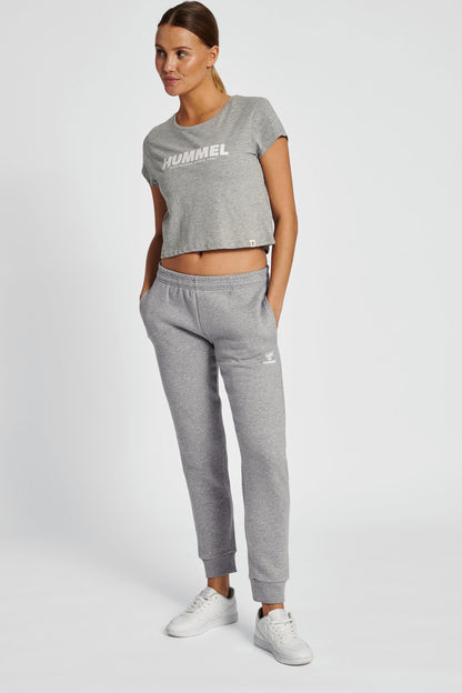 HUMMEL - Hmllegacy Woman Cropped T-shirt - Grey Melange