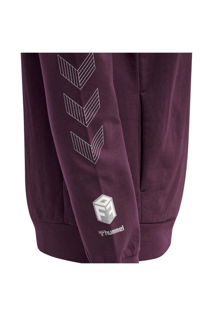 HUMMEL - Hmlmove Grid Cotton Sweatshirt - Grape Wine