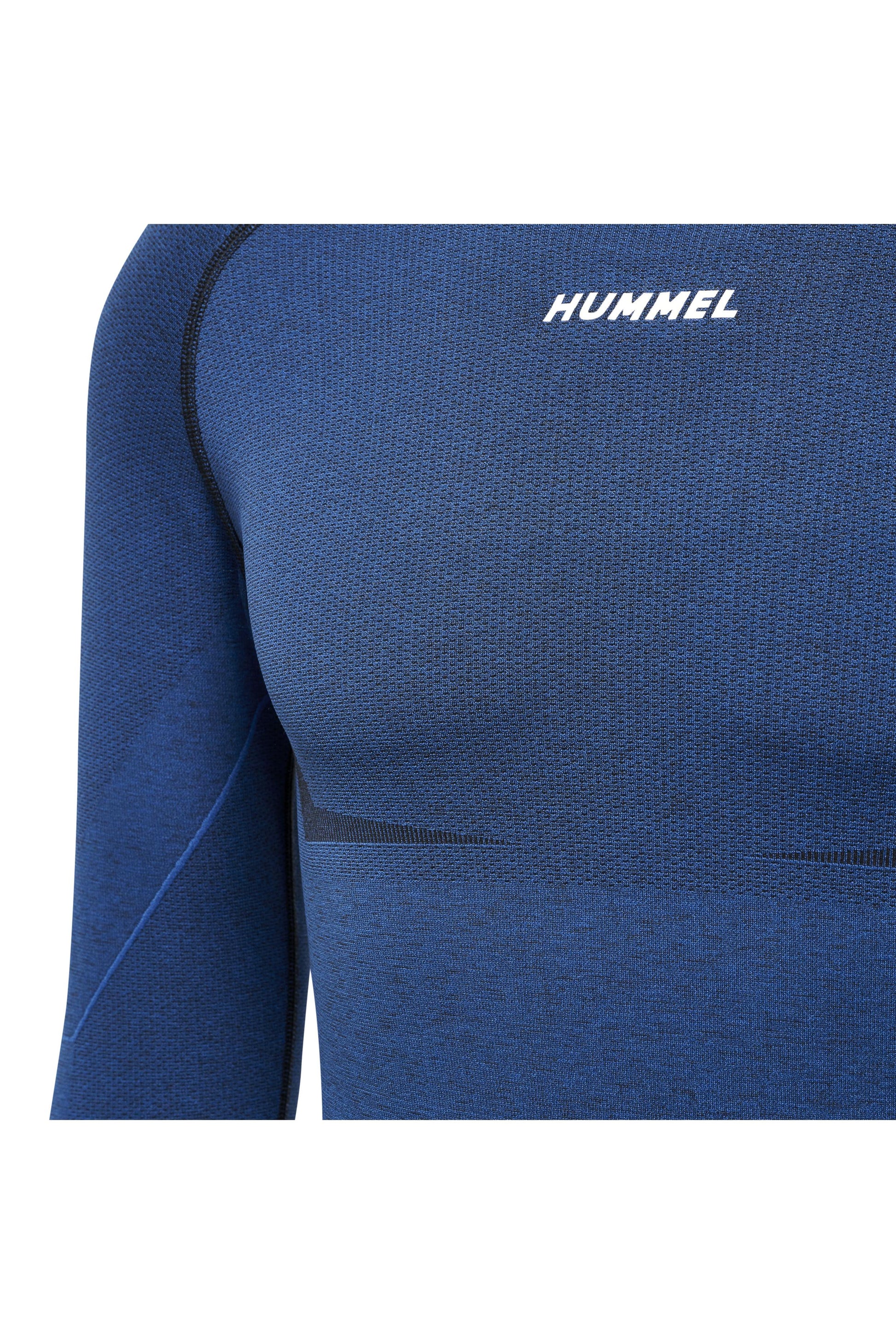 HUMMEL - Hmlte Mike Seamless T-shirt L/s - Insignia Blue/black Melange