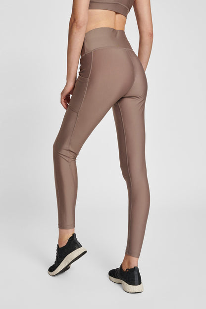 HUMMEL - Hmlte Tola High Waist Tights - Driftwood