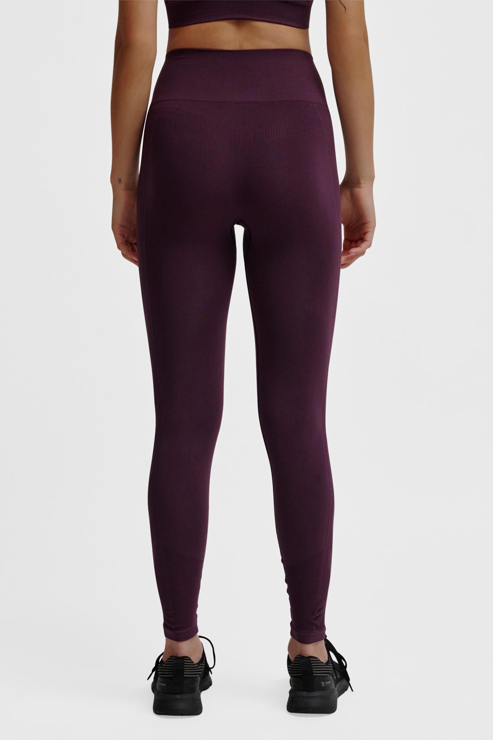 HUMMEL - Hmltif Seamless High Waist Tights - Plum Perfect