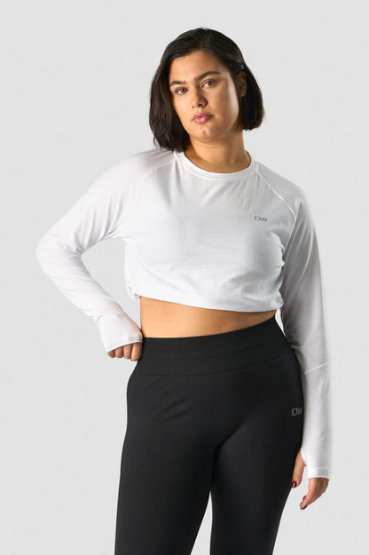 ICANIWILL - Define Cropped Adjustable Long Sleeve - White