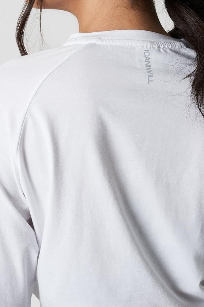 ICANIWILL - Define Cropped Adjustable Long Sleeve - White