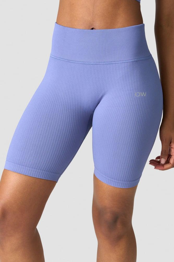 ICANIWILL - Ribbed Define Seamless Biker Shorts - Violet Blue