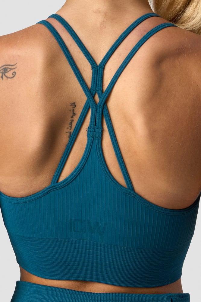 ICANIWILL - Ribbed Define Seamless Sports Bra - Teal