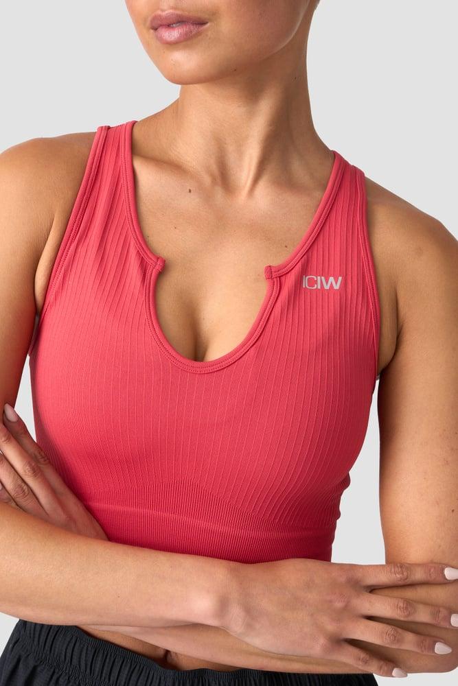 ICANIWILL - Ribbed Define Seamless Tank Top - Raspberry