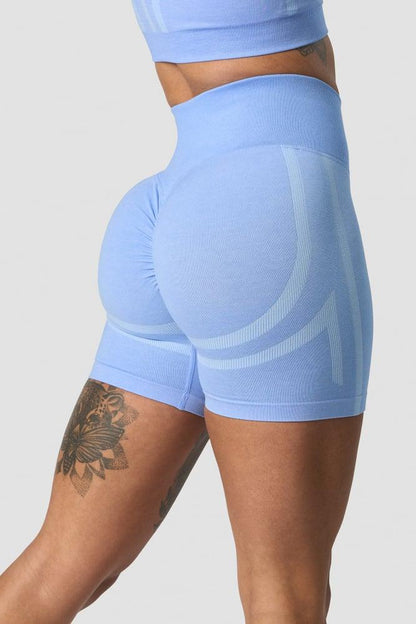 ICANIWILL - Rush Seamless Shorts - Soft Blue Melange