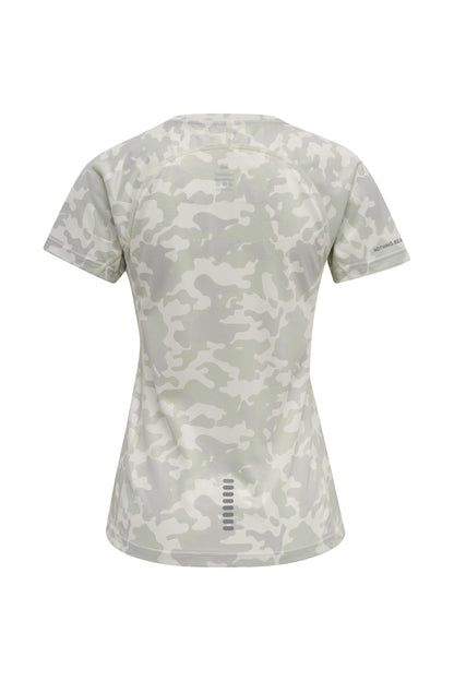 NEWLINE - Women Running T-shirt S/s - Oyster Mushroom Aop