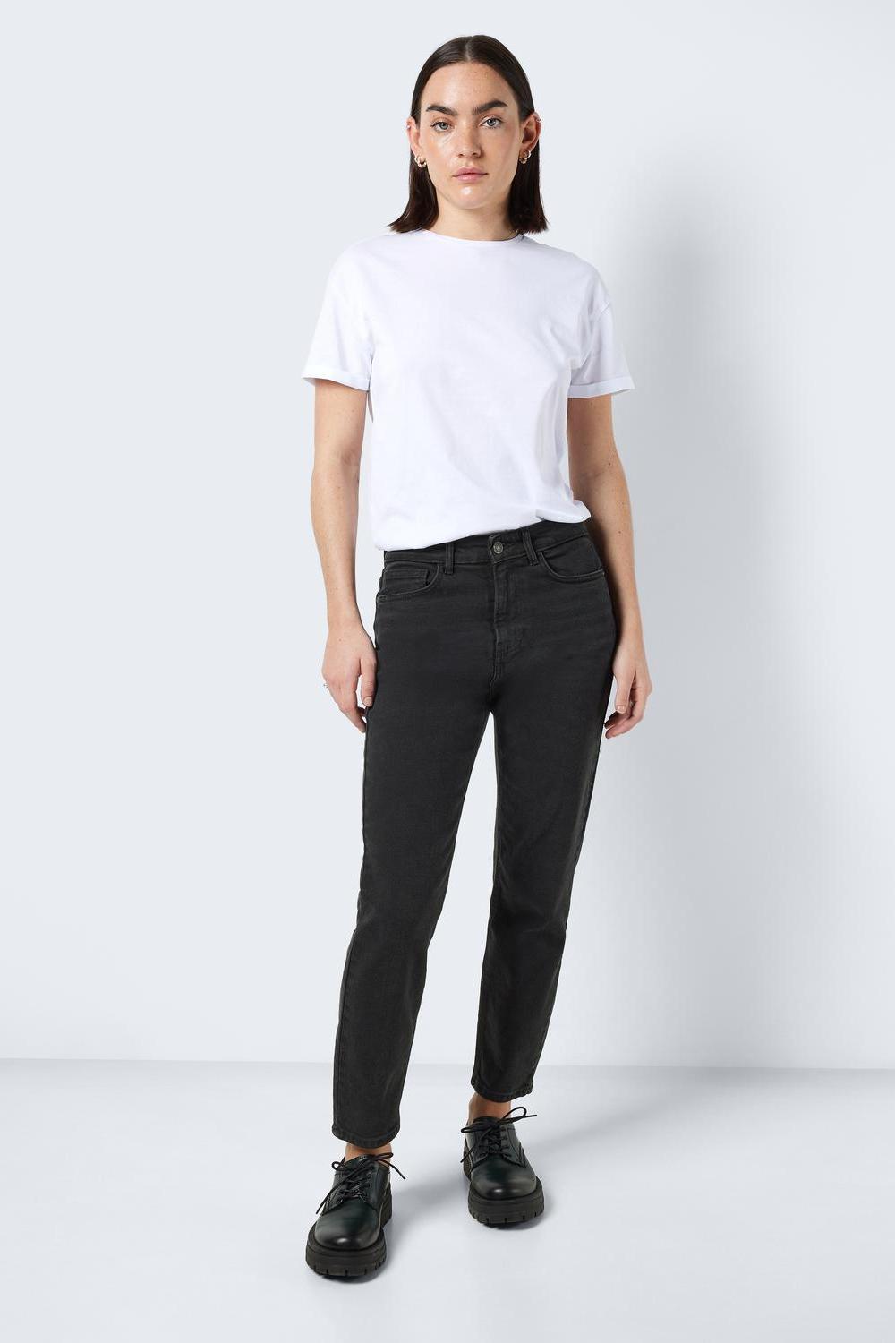 NOISY MAY - Moni Hw Straight Ank Black Jeans - Black