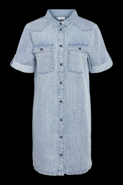 NOISY MAY - New Signe S/s Denim Dress - Blue