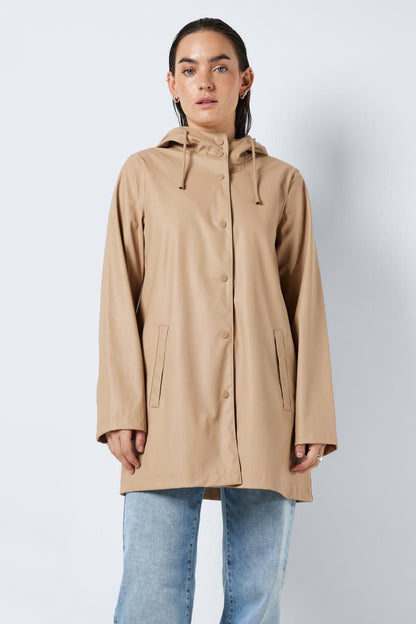 NOISY MAY - Sky L/s A-line Raincoat - Brown