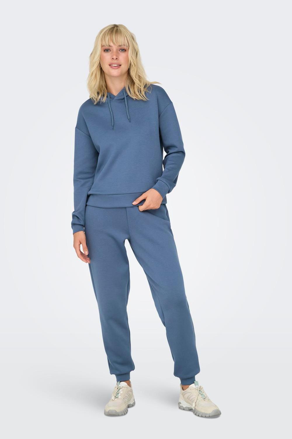 ONLYPLAY - Lounge Life Hood Ls Swt - Blue