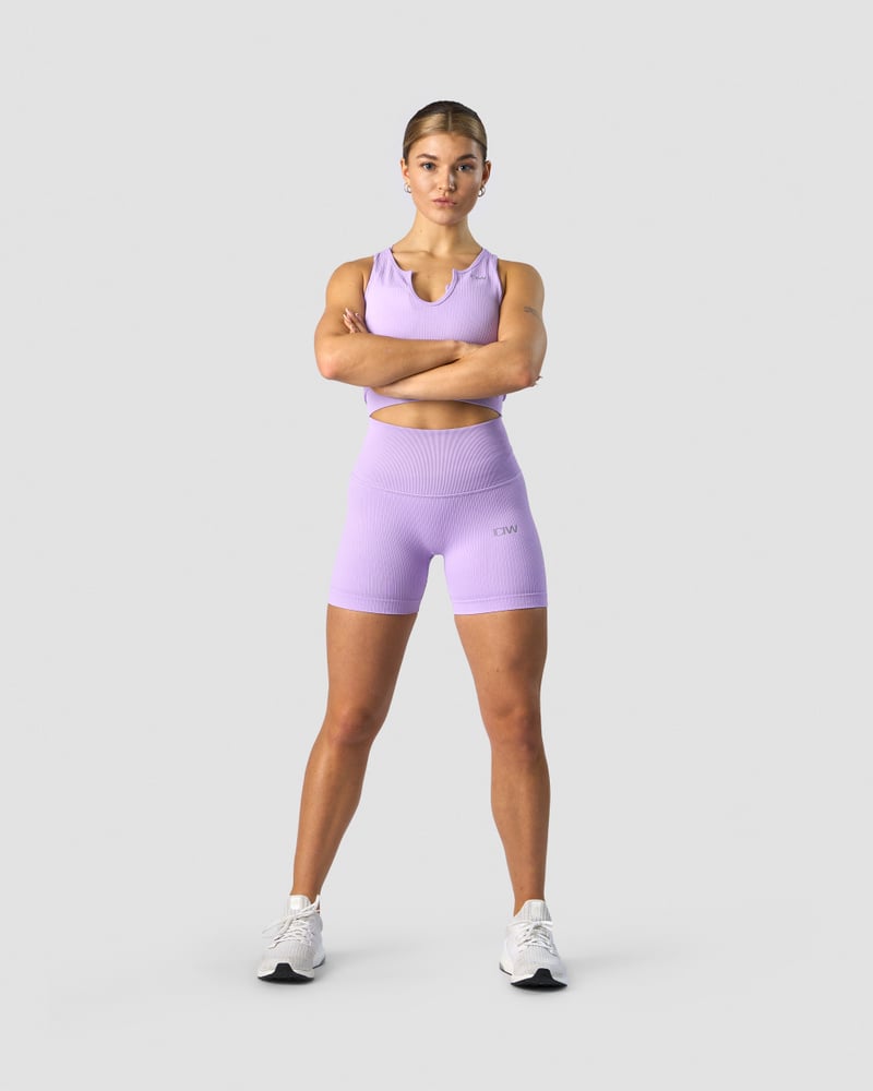 ribbed define seamless pocket shorts lavender