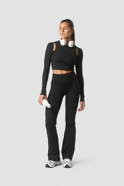 shourai cropped long sleeve wmn black