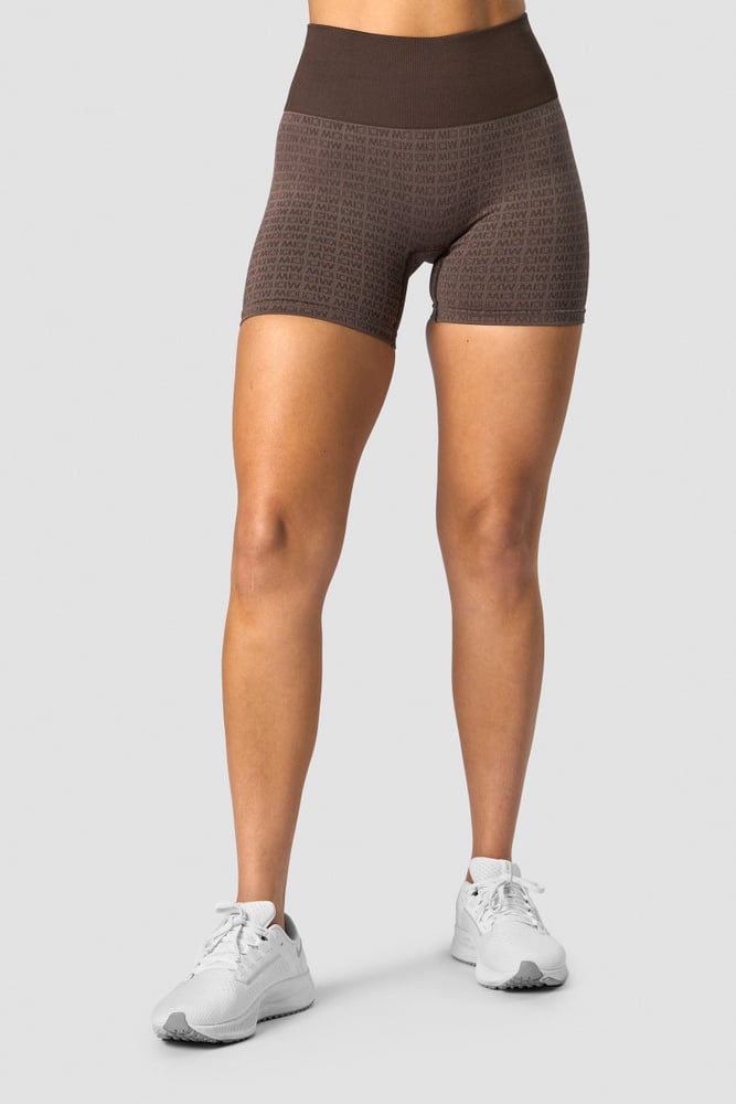 signature seamless shorts dark brown