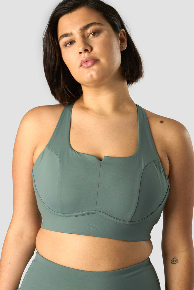 stride sports bra sea green