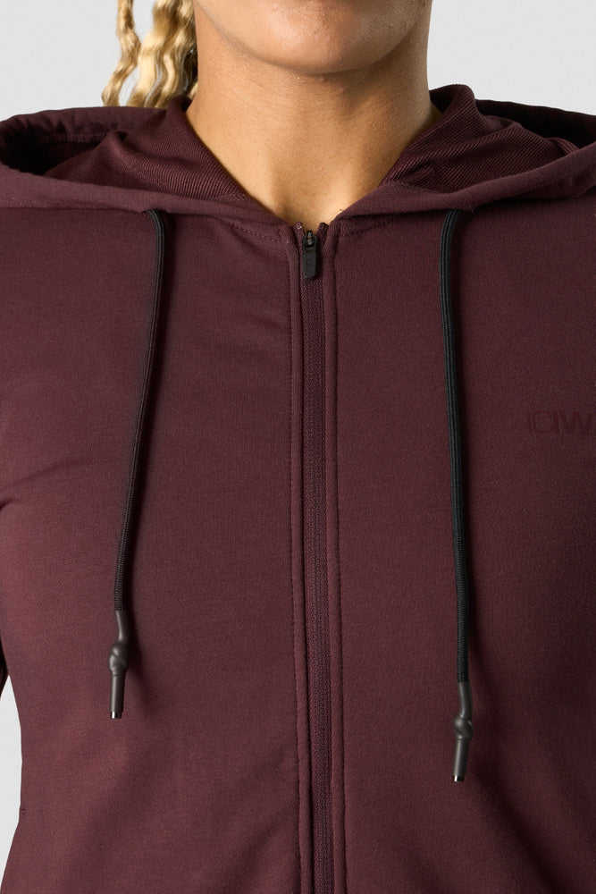 stride zip hoodie wmn burgundy